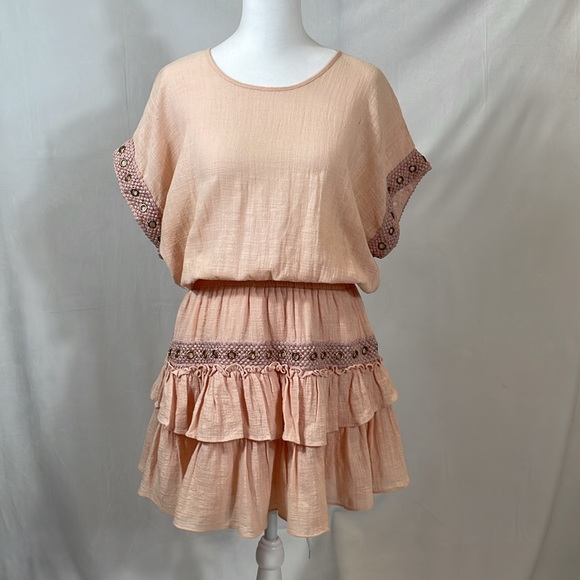 MISA Los Angelos Dress S Layered Look 87% Cotton 13% Rayon Some Wear - Picture 8 of 16